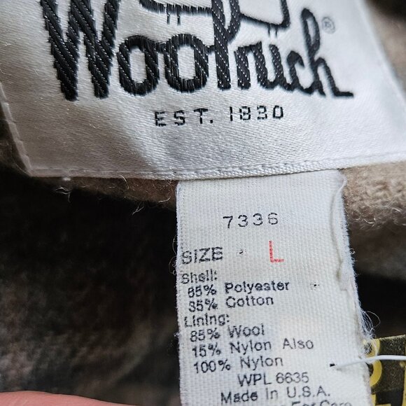 Vintage Woolrich Mens Hooded Tan Parka Plaid Lining Full Zip Size L USA Made - Picture 4 of 16